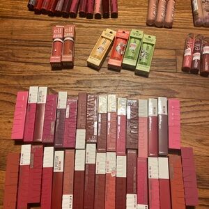 Maybelline Lipstick Assortment in Red, Pink, and Brown